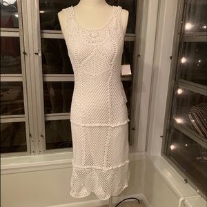 Morgan Mc Feeters crochet white midi dress